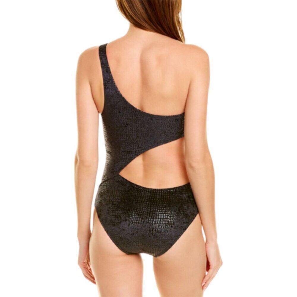 Solid & Striped Claudia One Shoulder Textured One Piece Blackout M NWT - Picture 11 of 11